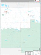 Oscoda County, MI Digital Map Premium Style