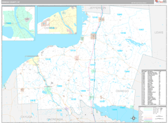 Oswego County, NY Digital Map Premium Style