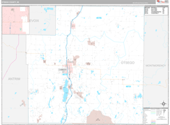 Otsego County, MI Digital Map Premium Style