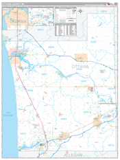 Ottawa County, MI Digital Map Premium Style