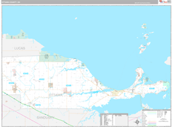 Ottawa County, OH Digital Map Premium Style