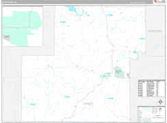 Owen County, IN Digital Map Premium Style