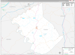 Owen County, KY Digital Map Premium Style