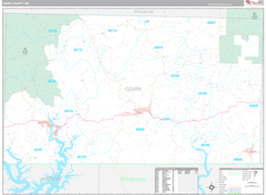 Ozark County, MO Digital Map Premium Style