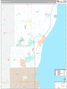 Ozaukee County, WI Digital Map Premium Style
