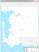 Pacific County, WA Digital Map Premium Style