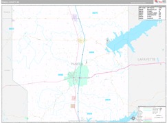 Panola County, MS Digital Map Premium Style