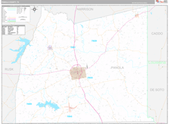 Panola County, TX Digital Map Premium Style