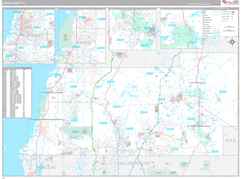 Pasco County, FL Digital Map Premium Style