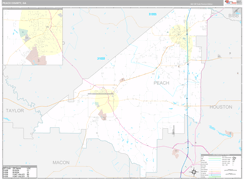 Peach County, GA Digital Map Premium Style