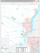 Peoria County, IL Digital Map Premium Style