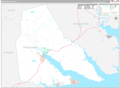 Perquimans County, NC Digital Map Premium Style