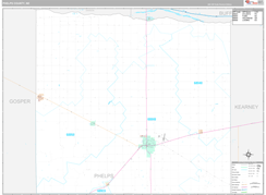 Phelps County, NE Digital Map Premium Style