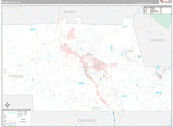 Pickens County, GA Digital Map Premium Style