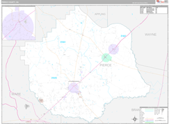 Pierce County, GA Digital Map Premium Style