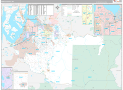 Pierce County, WA Digital Map Premium Style