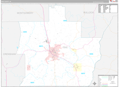 Pike County, AL Digital Map Premium Style