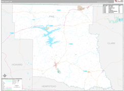 Pike County, AR Digital Map Premium Style