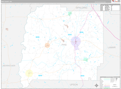 Pike County, GA Digital Map Premium Style