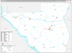 Pike County, IL Digital Map Premium Style