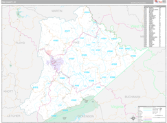 Pike County, KY Digital Map Premium Style