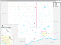 Platte County, NE Digital Map Premium Style