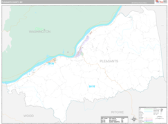 Pleasants County, WV Digital Map Premium Style