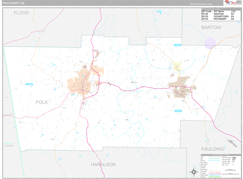 Polk County, GA Digital Map Premium Style