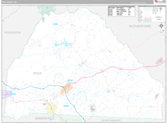 Polk County, NC Digital Map Premium Style