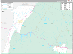 Polk County, TN Digital Map Premium Style