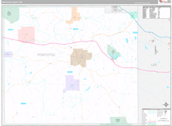 Pontotoc County, MS Digital Map Premium Style