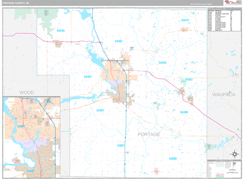 Portage County, WI Digital Map Premium Style