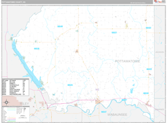 Pottawatomie County, KS Digital Map Premium Style