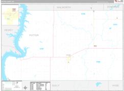 Potter County, SD Digital Map Premium Style