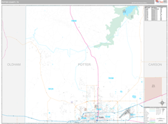 Potter County, TX Digital Map Premium Style