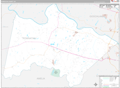 Powhatan County, VA Digital Map Premium Style
