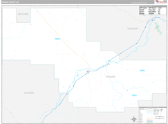 Prairie County, MT Digital Map Premium Style