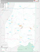 Preston County, WV Digital Map Premium Style