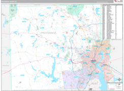 Providence County, RI Digital Map Premium Style