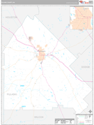 Pulaski County, GA Digital Map Premium Style
