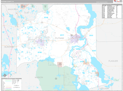 Putnam County, FL Digital Map Premium Style