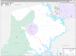 Putnam County, GA Digital Map Premium Style