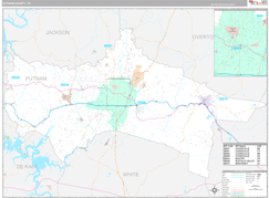Putnam County, TN Digital Map Premium Style