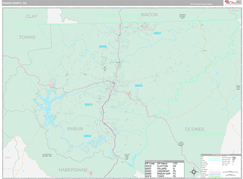 Rabun County, GA Digital Map Premium Style