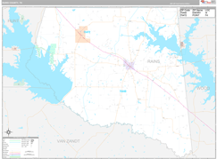 Rains County, TX Digital Map Premium Style
