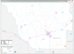 Randolph County, AR Digital Map Premium Style