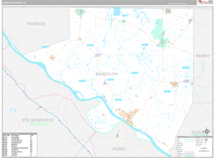 Randolph County, IL Digital Map Premium Style