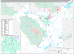 Rapides Parish (County), LA Digital Map Premium Style