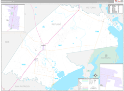 Refugio County, TX Digital Map Premium Style