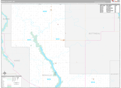 Renville County, ND Digital Map Premium Style